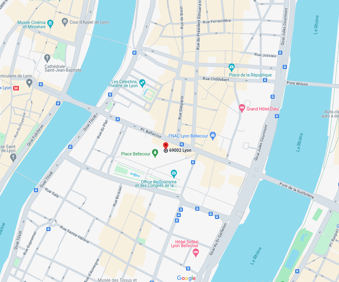 Google maps Lyon Bellecour